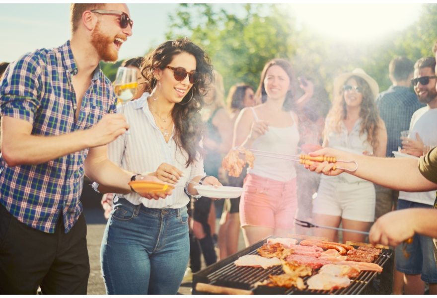 家族でバーベキュー